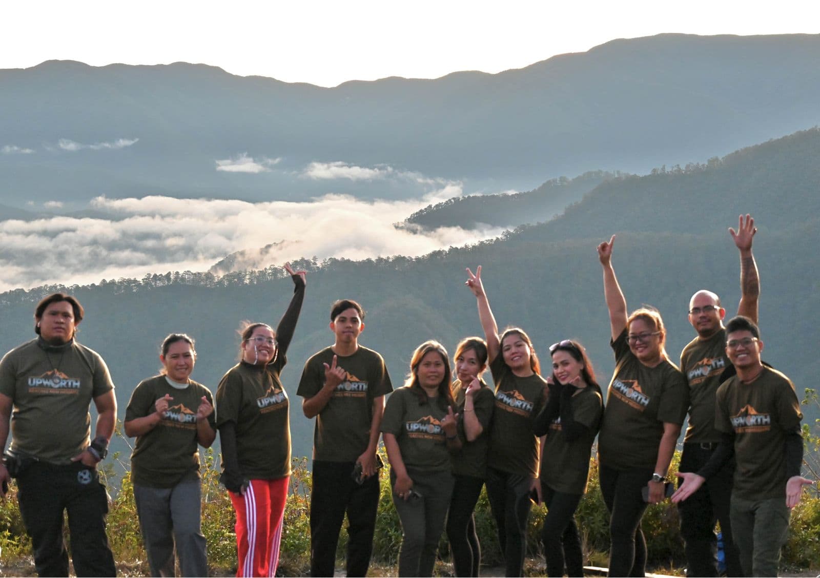 The UPworth team on a team-building hike